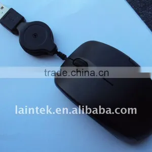 Black Colour High End USB Optical Wired Notebook Mini Mouse thumbnail-1