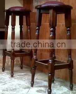 Barstool Bar Chair - Wooden Bar Chair thumbnail-1