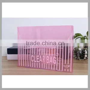 Transparent my Clear Bag PP File Bag Envelope Paper File Folder Document Bag With Button Lock thumbnail-3