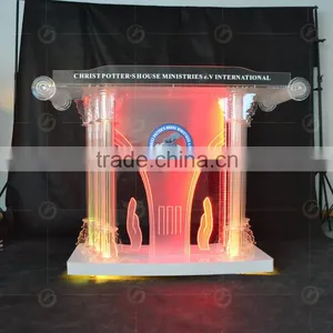 Clear Plastic Cheap Led Acrylic Church Podium thumbnail-1