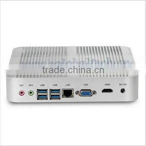 Gigabit Lan Fanless Broadwell Core i3 5005U Mini PC TV Box Windows/Linux Kodi 8GB RAM 512GB SSD 500GB HDD WIFI for , Cyber Cafe thumbnail-3