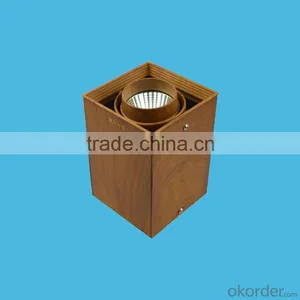 LED Downlight Square Cob Competitive Price Dimmable Led Downlight 7W/10W Led Downlight With Wood Grain Housing thumbnail-1