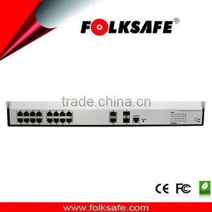 16-Port 100Mbps IEEE 802.3af/802.3at Managed PoE Switch Over Ethernet End-Span PSE With 4 Giga Uplink Port (RJ45 + Fiber Optic) thumbnail-1