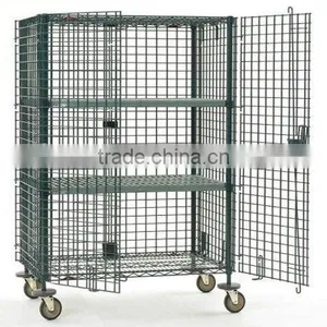 Mobile Heavy Duty Wire Security Cabinet thumbnail-1