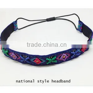 New Arrival Glass Seedbead National Handmade Elastic Headband Hair Headband thumbnail-1