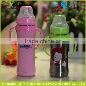 Baby Product Double Walled Stainless Steel 18/8 Baby Feeding Vacuum Bottle thumbnail-3