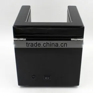 Custom Black Wooden 2 Slot Automatic Carbon Fiber Watch Winder thumbnail-3