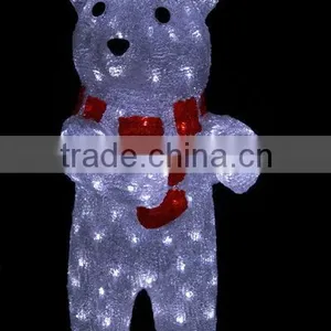 3D LED Christmas Acrylic Bear Motif Light thumbnail-1