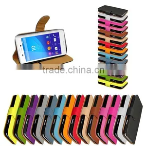 Flip Wallet Leather Phone Case For Sony Xperia E5 thumbnail-1