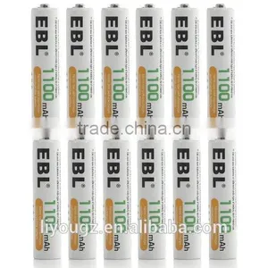 EBL AAA 1100mAh 4 Count High Performance Ni-MH Rechargeable Battery, New Retail Package thumbnail-2