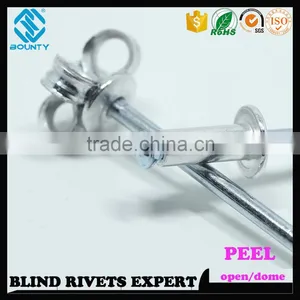 HOT SELLING OPEN END MANUFACTURER DOME HEAD ALUMINUM POP PEEL TYPE RIVETS thumbnail-6