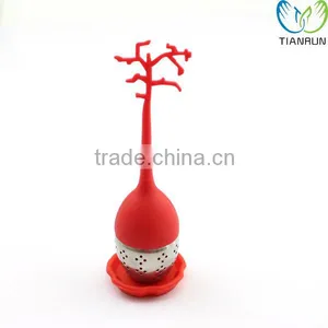 New Style Reusable Tools Cute Gift Red Branch Tea Infuser thumbnail-1