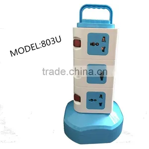 Wholesale 3 Layer Electrical Power Plug Socket/ Vertical Tower Extension Socket Outlet With Usb Quality Choice thumbnail-3