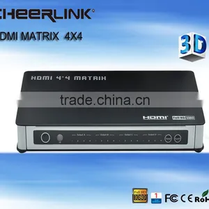 HDMI V1.3a Hdmi Matrix 4x4 Full hd 1080p/Remote Control via Rs232 /black thumbnail-1