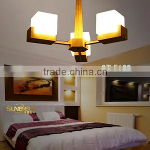 ST-5620-3 Sunbelt 2015 Hot Sale American Caren Dining Room Restaurant Wooden Shade Five Head Pendant Lamp thumbnail-1
