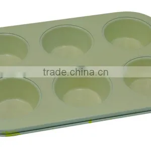 Non-stick Cake Pans of Muffin Pan With 6 Cups of Backware Ceramic thumbnail-2