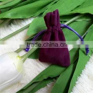 Small Fabric Velvet Jewelry Drawstring Bag thumbnail-1