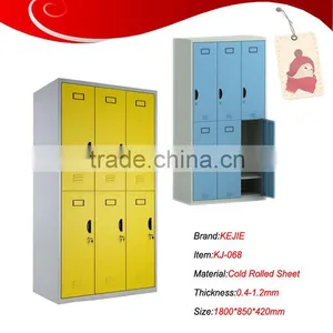 Cold-rooling Steel Lockers/furniture for Clothing Store 6 Door Clothes Locker 6 Door Steel Clothes Locker School Metal Wardrobe thumbnail-6