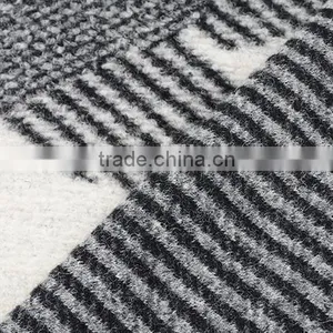 2016 Black and White New Jacquard Design Wool Blend Fabric for Woman's Overcoat Quality Choice thumbnail-6