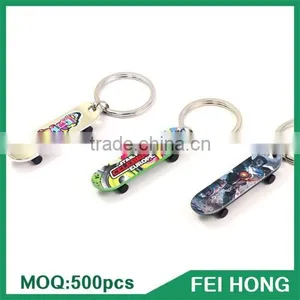 China Supplier Newest Two Sided Printing Custom Metal Trendy Keychain thumbnail-1