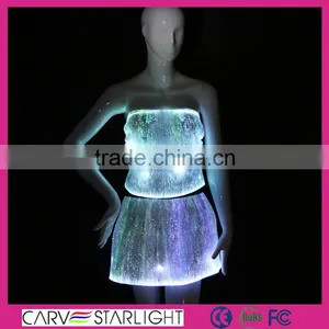 2016 New Products Luminous Strapless Top and Mini Skirts Sets thumbnail-3