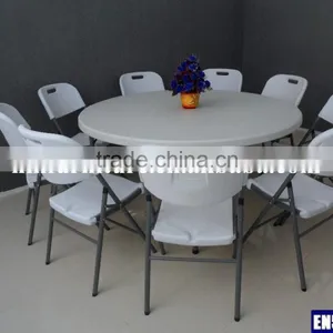 5FT Round Plastic Banquet Table for 6 to 8 Person Used thumbnail-3