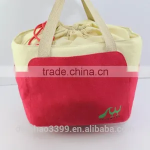 2016 New Design Cooler Bag Cotton Lunch Bag Fashion Drawstring Cooler Bag thumbnail-1