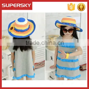 K-114 Flower Women Ladies Floppy Bohemia Straw Hat Wide Large Brim Sun Summer Beach Cap Hat thumbnail-3