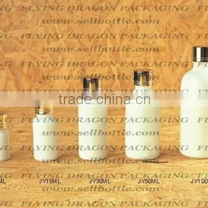 White Essential Oil Bottle With Aluminum Cap, Glass Bottle, Cosmetic Container thumbnail-1