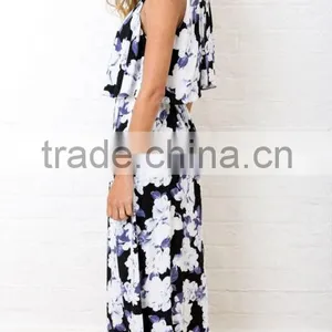 2016 China Wholesale Factory Clothing Wholesale Latest Fashion Dress Digital Print Dress thumbnail-3