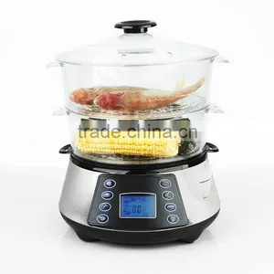 XJ-7k118 3 Layer 7 Programmes LCD Display ,external Water Filter 800w 11.5L Stackable Optima Steamer thumbnail-2