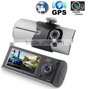 Car Inside and Outside Recording Dual Lens Car Dash Camera Vehicle Black Box Dvr Car Dvr Gps X3000 thumbnail-1