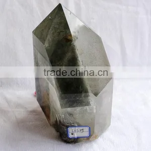 5.05kg Big Green Phantom Obelisk Clear Crystal Decorative Wand for Sale thumbnail-1