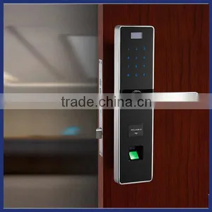 Red Bronze Fingerprint Touch Pad Keyless Lock thumbnail-2