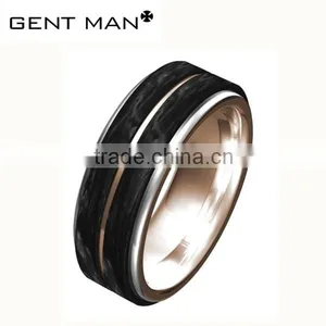 Factory Direct Wholesale Jewelry Ring Carbon Fiber Ring Tungsten Carbide Ring Men thumbnail-1