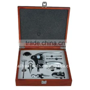 Wood Wine Box Bar Tools Set thumbnail-1