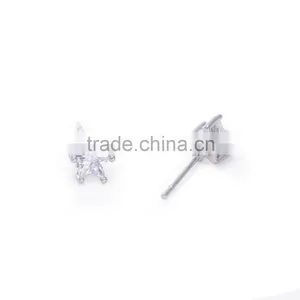 New Arrival Fashion Five-Star Point Design Stud Earrings Cubic Zirconia Wholesale Jewelry thumbnail-2