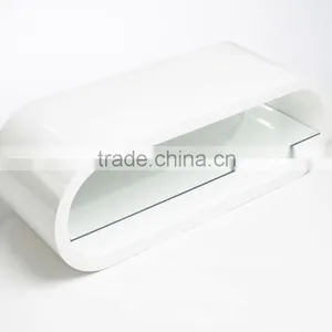 TV-2321 High Gloss Oval TV Stand Table thumbnail-2