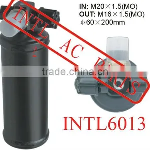 Air Conditioning ac Receiver Drier A/c Receiver Dryer / Accumulator IN: M20x1.5 OUT: M16x1.5 (MO) 60x200mm Filter Drier & Switch thumbnail-1