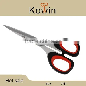 Multi Purpose 7'' Utility Stainless Steel Scissors With Black and Red Plastic Handle Office Paper Scissor thumbnail-1