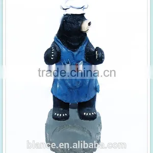 Black Bear Shape Resin Wine Bottle Display Stand thumbnail-3