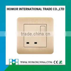 1 Gang Switch Universal Standard Gloden Socket thumbnail-6
