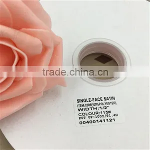 Wholesale 100% Polyester 1/2 Inch Single Face Ribbon Satin, Single Side Satin Ribbon thumbnail-3