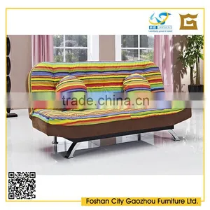 Modern Living Room Furniture Convertible Fabric Sofa Bed With Throw Pillows thumbnail-1