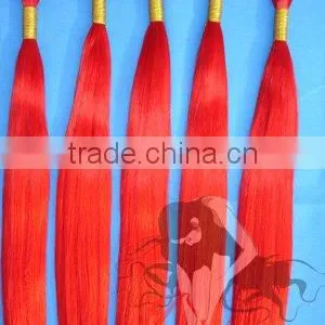 100% Remy Human Hair Bulk - RED thumbnail-1