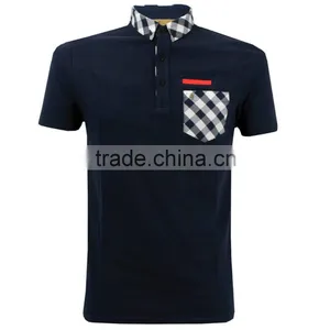 Printed Polo Shirts, Clothes, Check Pocket Polo T-shirt, thumbnail-1