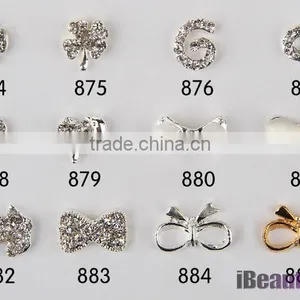 Metallic Decoration With Rhinestone Nail Alloy 3D Nail Metal Bow thumbnail-1