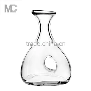 Cheap Beautiful Antique High Quality Round Top Large Clear Glass Wine Decanter thumbnail-1