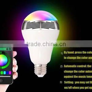 Full Color Spectrum LED Bulb Bluetooth Speaker With App System thumbnail-5