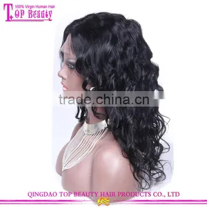 Best Selling 18 Inches Brazilian Huamn Hair Wig Natural Wave 8A Grade Glueless Full Lace Wigs thumbnail-4